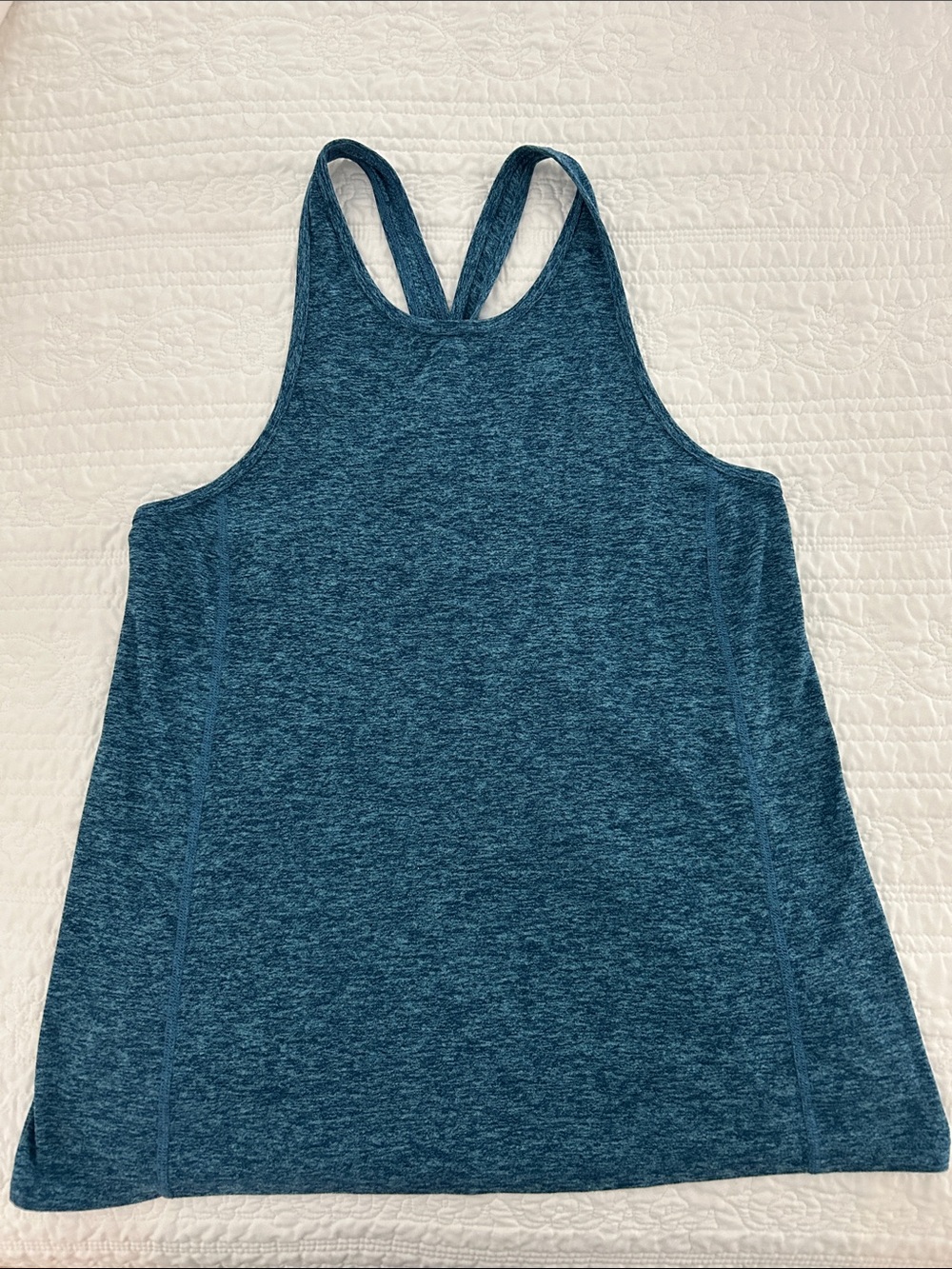 Beyond Yoga Teal Blue Heather Racerback Tank